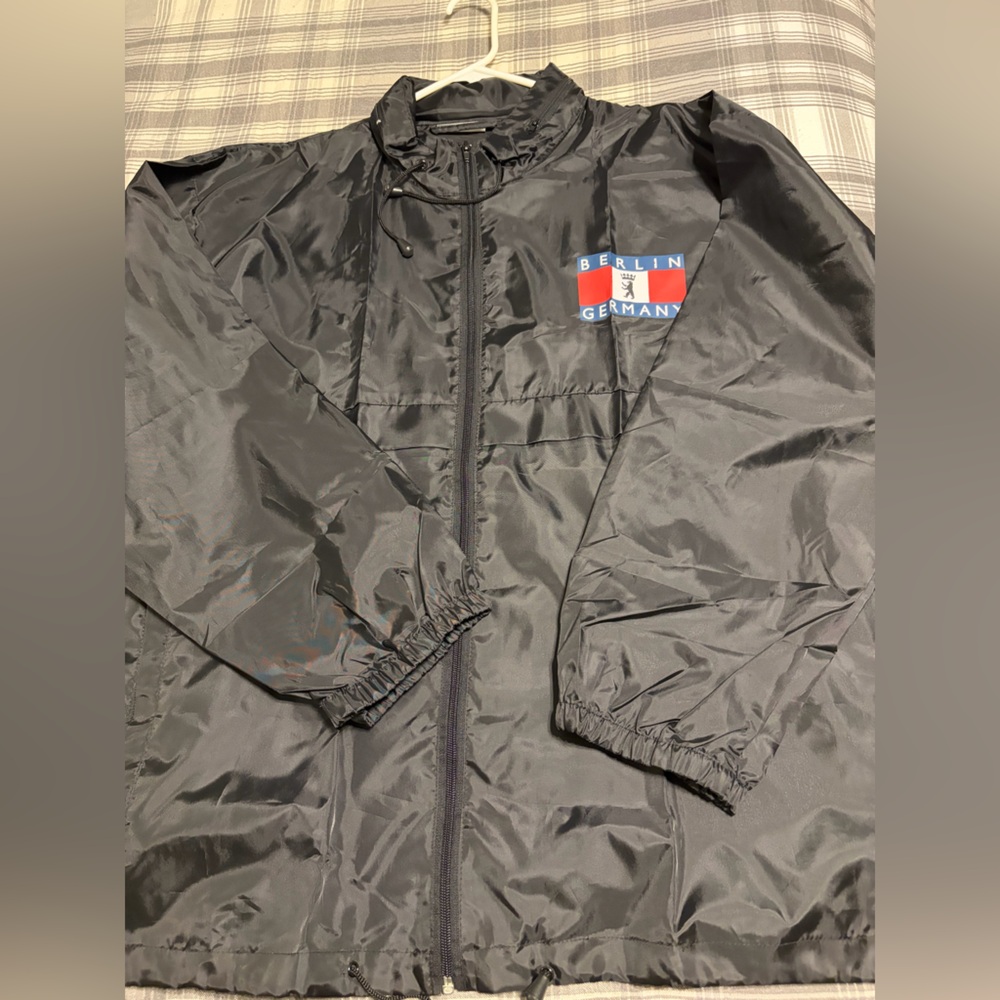Black Berlin Germany Windbreaker Jacket